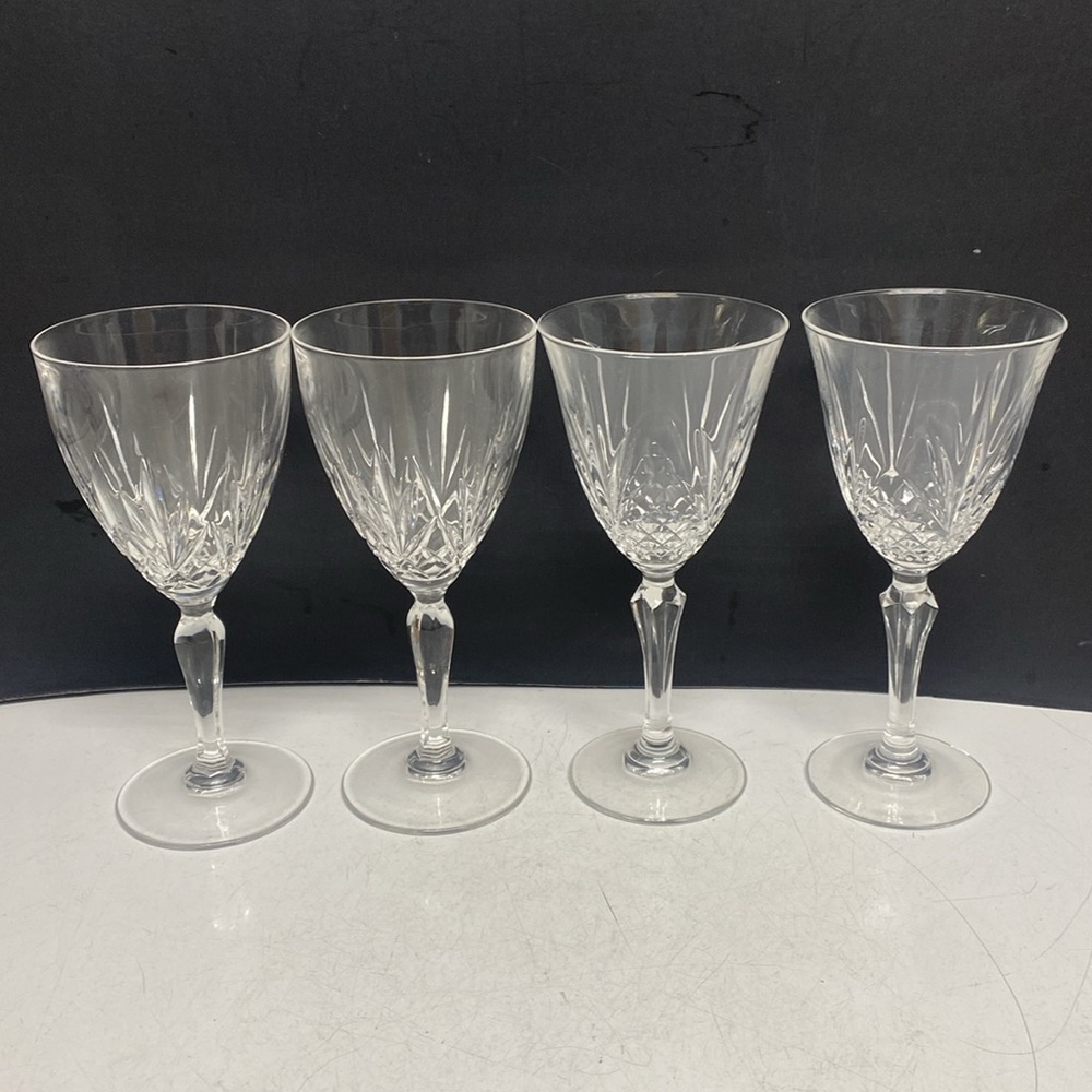 Salzburg Cristal de Flanders Wine, Water Goblets~ set of four